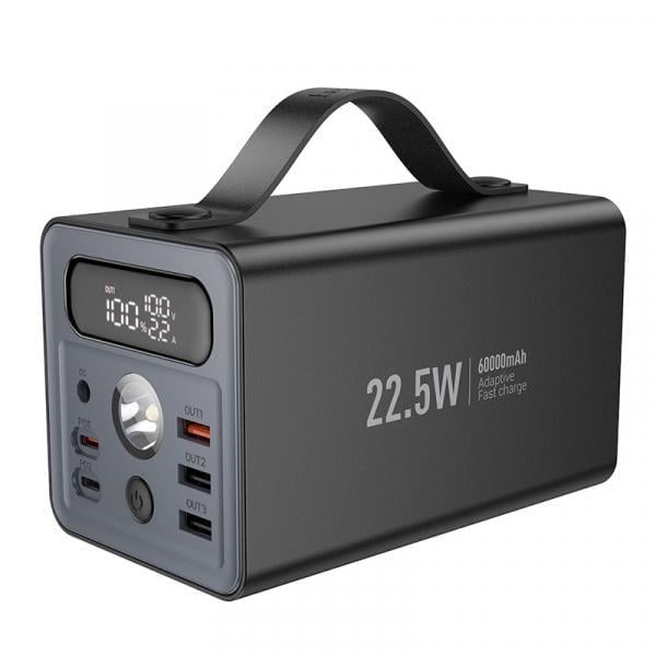 Повербанк Hoco J138 Distant с Led фонарем 60000 mah 22,5 Вт+DC 12В