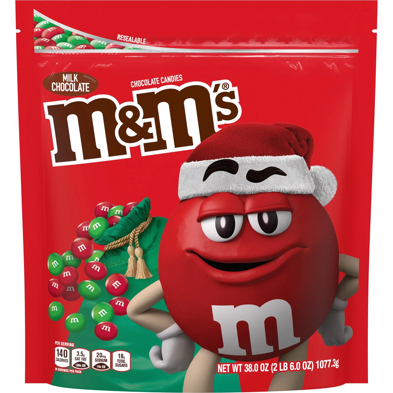 Драже M&M'S Christmas Stocking Stuffer Milk Chocolate 1077,3 г (1727781481)
