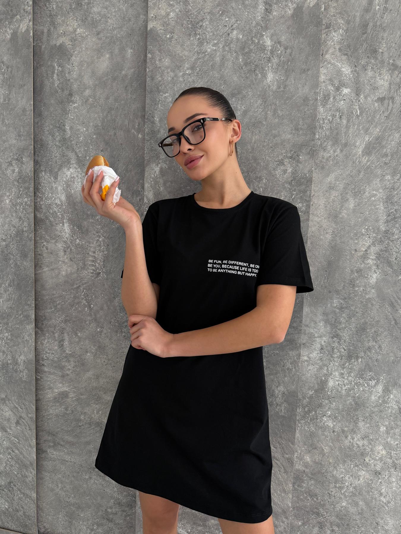 Туника-футболка Be Happy 3XL Черный (ST2) - фото 4 Туника-футболка Be Happy 3XL Черный (ST2) - фото 4