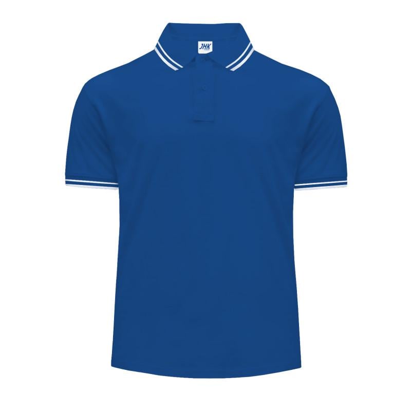 Поло JHK POLO REGULAR MAN CONTRAST 3XL Сине-белый (WH/RB)