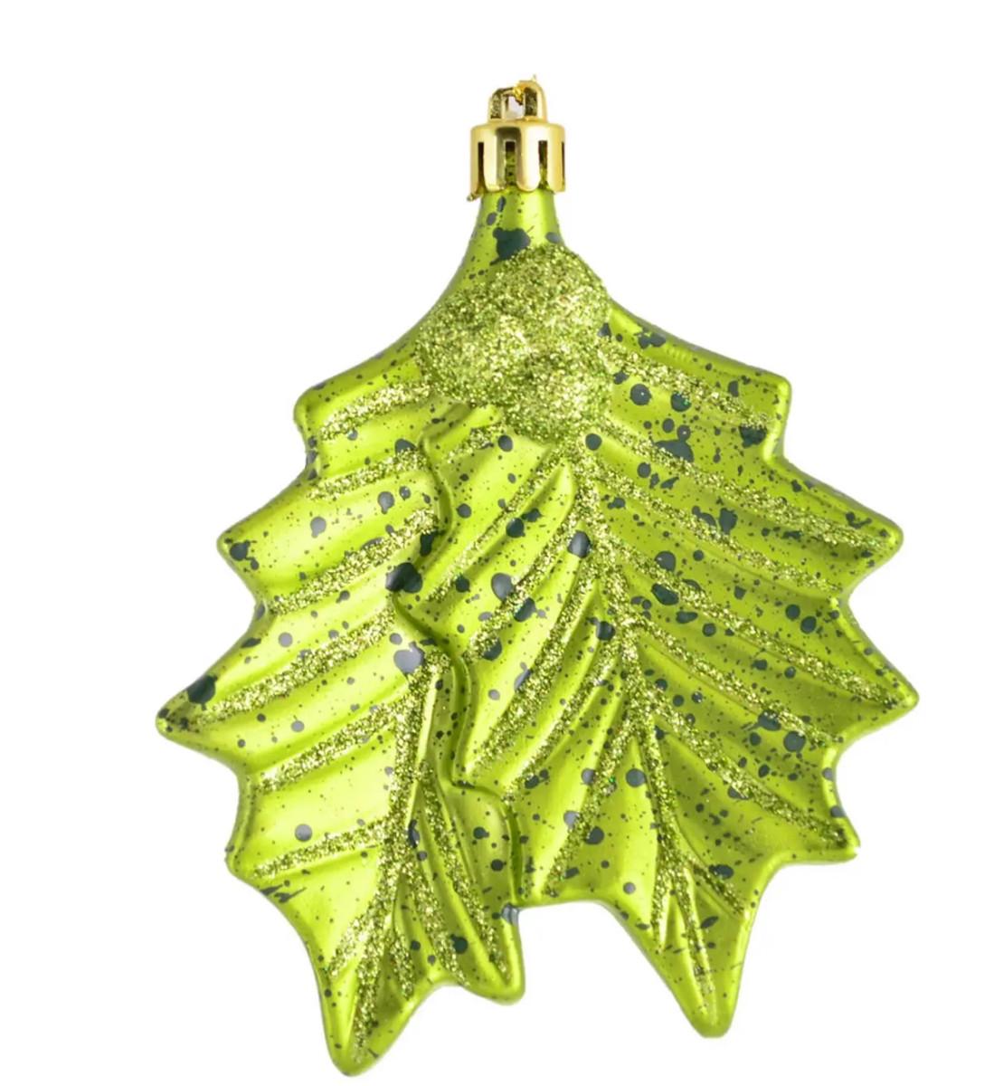 Игрушка на елку Листья 10 см Зеленый (TY-5-R-353)