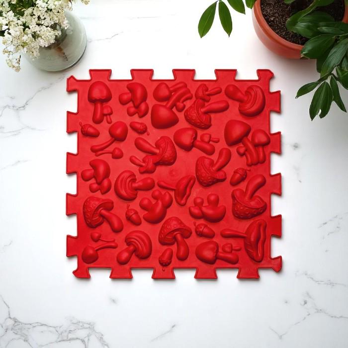 Розвиваючий килимок масажний Пазл Грибочки 1 елемент Червоний (РН96002) - фото 2 Розвиваючий килимок масажний Пазл Грибочки 1 елемент Червоний (РН96002) - фото 2