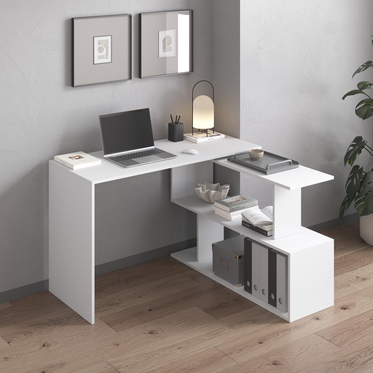 Письмовий стіл-трансформер поворотний 1200x766x500 мм Білий (hm-41-wh) - фото 1 Письмовий стіл-трансформер поворотний 1200x766x500 мм Білий (hm-41-wh) - фото 1