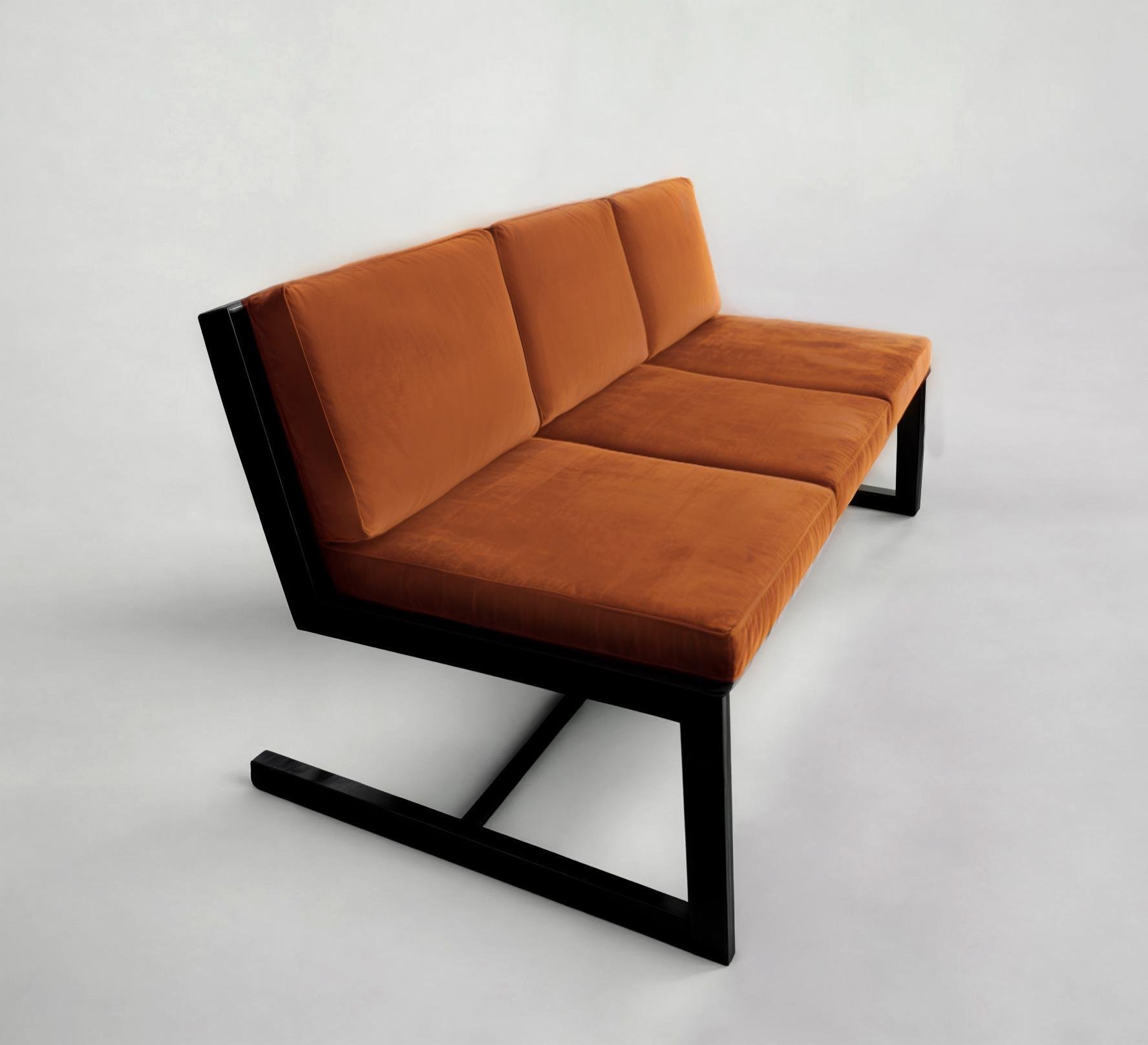 Диван металевий Tobi Sho Флекс/DV6 з 6 подушками 750х1560х700 мм велюр 22/Рудий (DV069087) - фото 2 Диван металевий Tobi Sho Флекс/DV6 з 6 подушками 750х1560х700 мм велюр 22/Рудий (DV069087) - фото 2