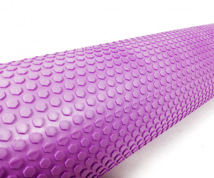 Массажный ролик EasyFit Foam Roller 60 см Фиолетовый (EF-2032-V) - фото 2