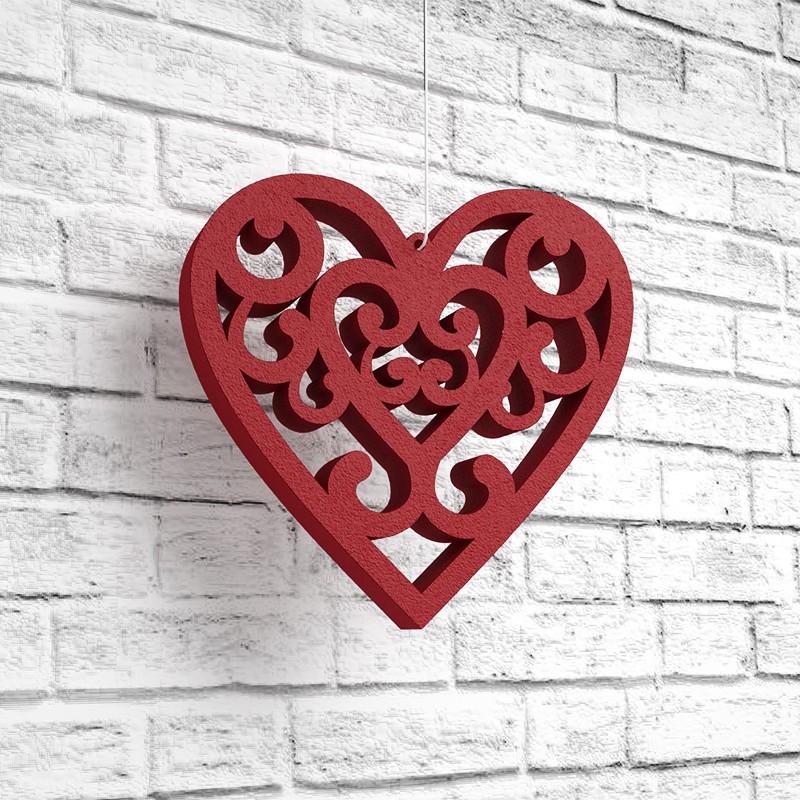 Фігура декор з пінопласту ТМ PPM Серце Червоний