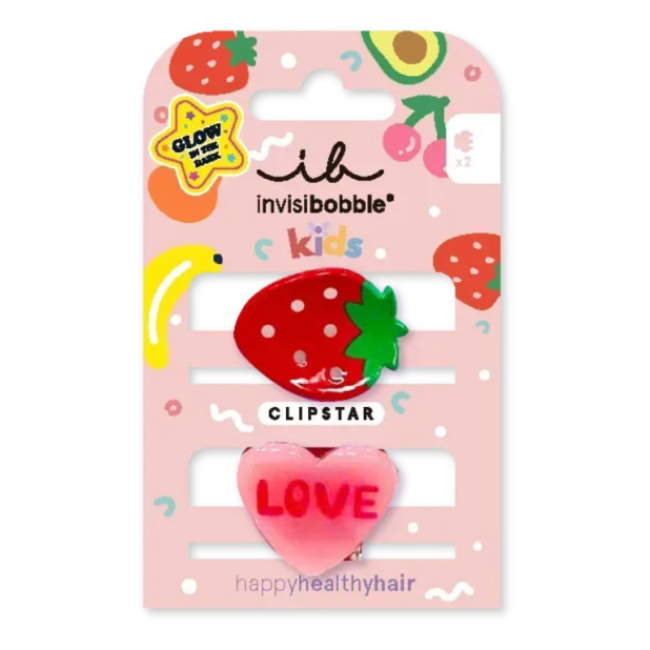 Заколка для волосся Invisibobble CLIPSTAR GLOW KIDS Frutti Strawberry (4063528082893)