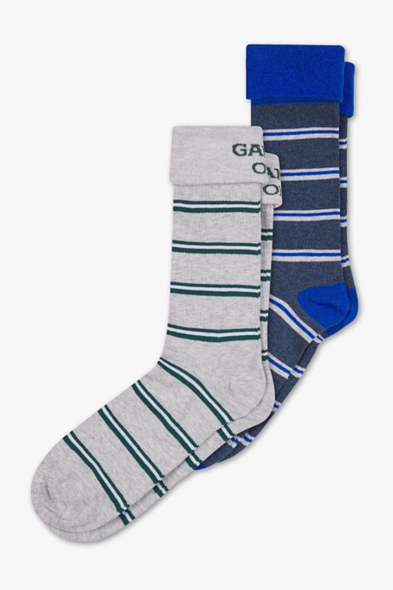 Шкарпетки C&A 2 пари Полоска р. 39-42 Сіро-синій (9537164325506)