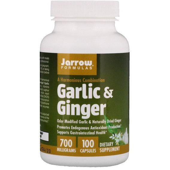 Суміш екстрактів Jarrow Formulas Garlic & Ginger 700 мг 100 Caps (JRW14012)