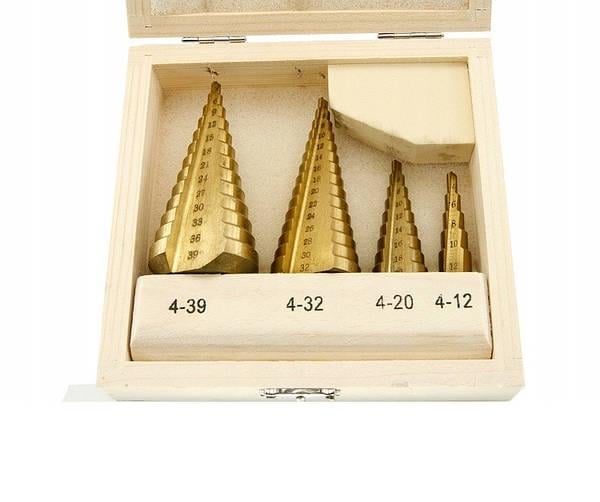 Свердла конусні по металу Silver S0320 4 шт. 4-39 мм 4-12,4-20,4-32,4-39 - фото 2