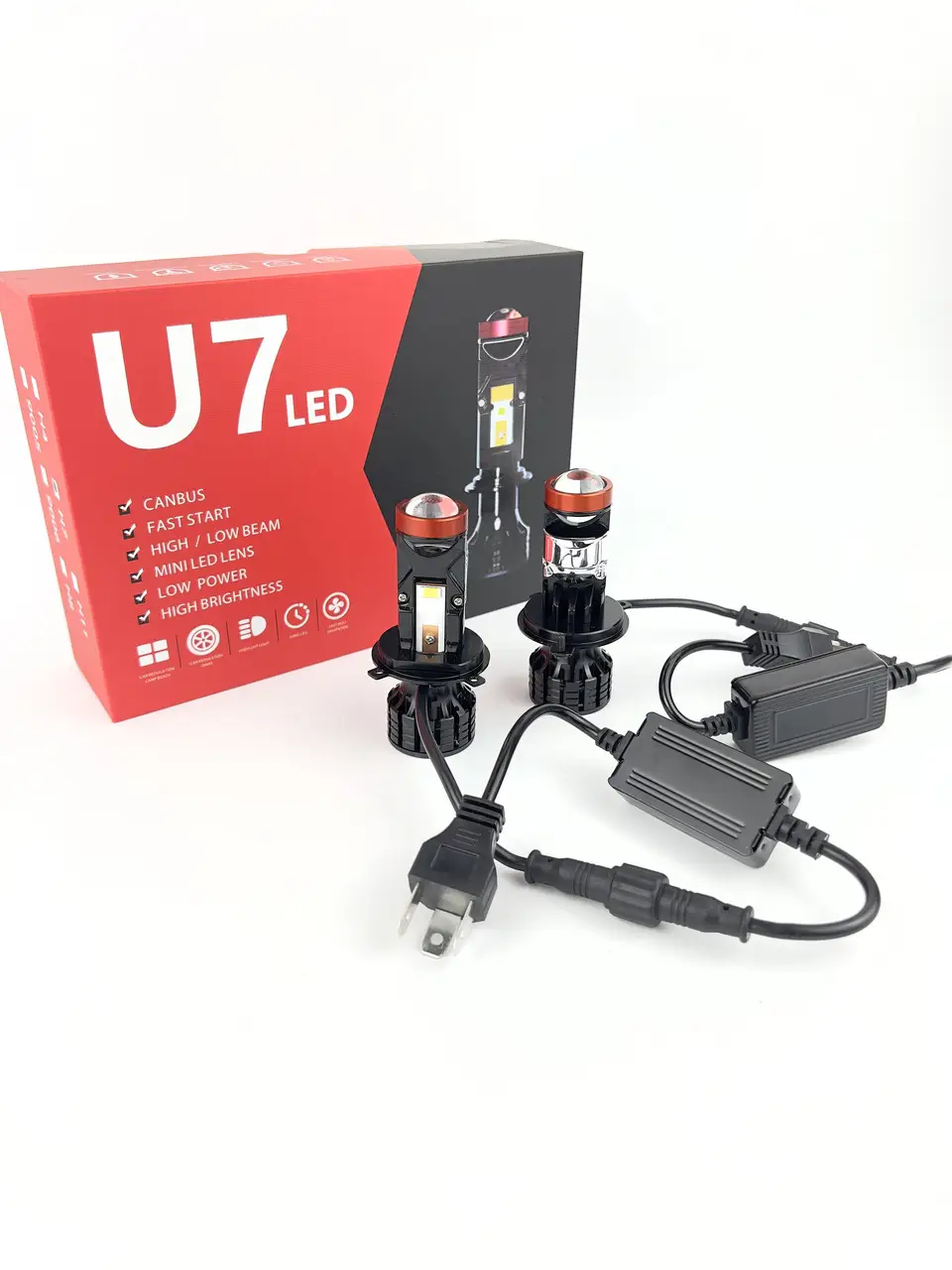 Автомобильные Bi-LED линзы U7 Mini H4 (00314)