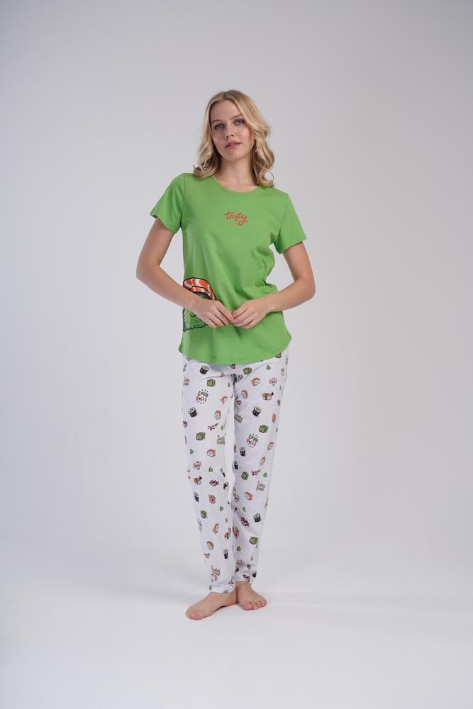 Пижама Vienetta 310003x40 женская M Зеленый - фото 4 Пижама Vienetta 310003x40 женская M Зеленый - фото 4