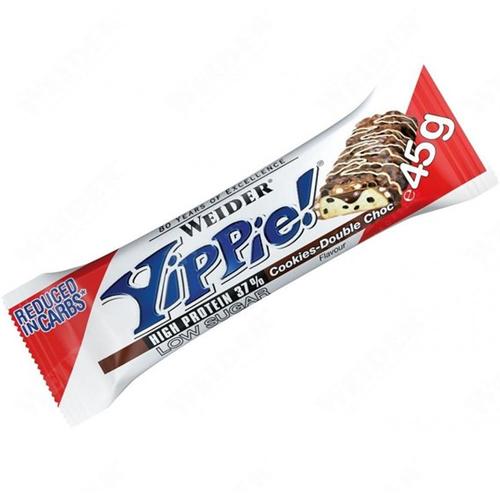 Протеиновый батончик Weider Yippie! Bar 45 г Cookies/Double Chocolate Протеиновый батончик Weider Yippie! Bar 45 г Cookies/Double Chocolate