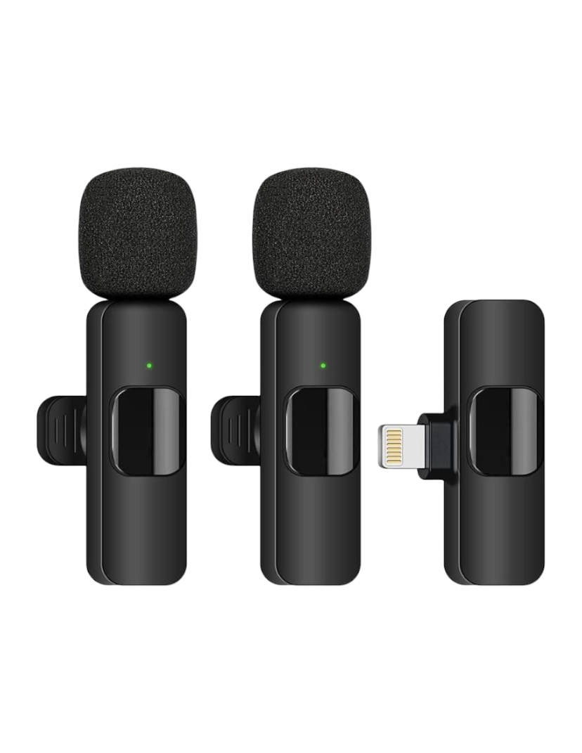 Мікрофон подвійний бездротовий петличний з Lightning