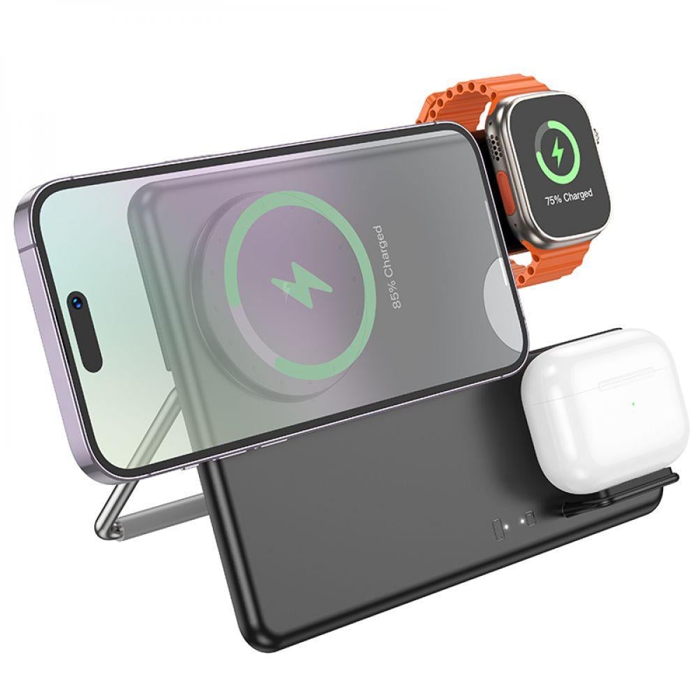 Док-станция Hoco CQ1 3в1 15W для Apple IPhone 12-15/iWatch/AirPods (2056091204)