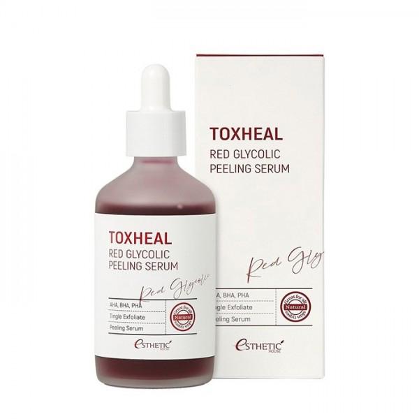 Пілінг-сироватка з гліколієвою кислотою Esthetic House Toxheal Red Glycolic Peeling Serum 100 мл - фото 2