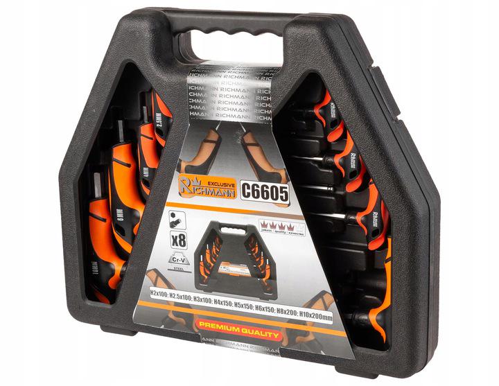 Набір шестигранних викруток Richmann HEX Т-подібні 2-10 мм 8 шт. (C6605)