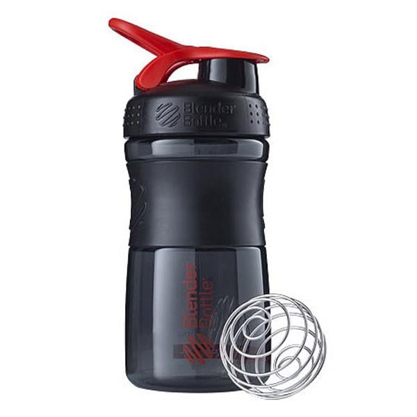 Шейкер спортивный Blender Bottle SportMixer Flip 590 ml Black/Red (18067445) - фото 2