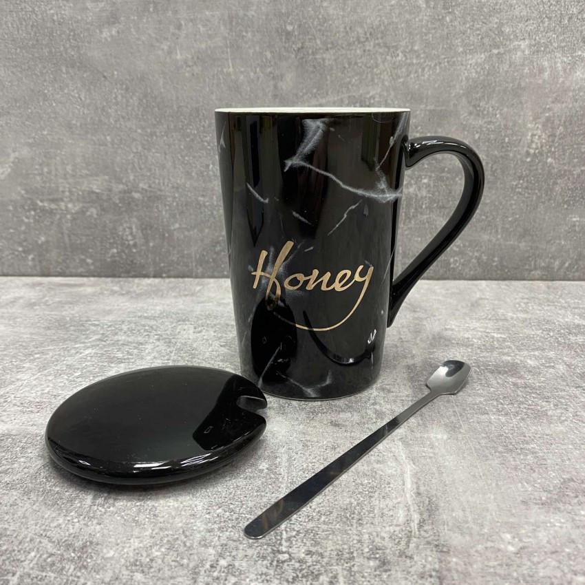 Чашка Olens O8030-81 Honey з кришкою керамічна з ложкою 375 мл - фото 4 Чашка Olens O8030-81 Honey з кришкою керамічна з ложкою 375 мл - фото 4