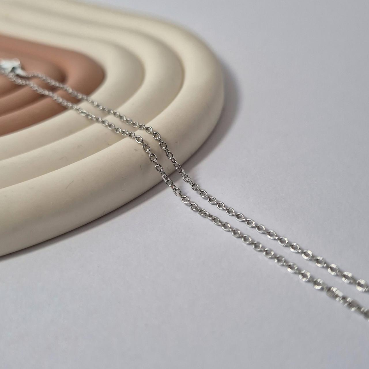 Цепочка якорь серебро 925 пробы родированное 2,60 г 50 см (863р2/50)