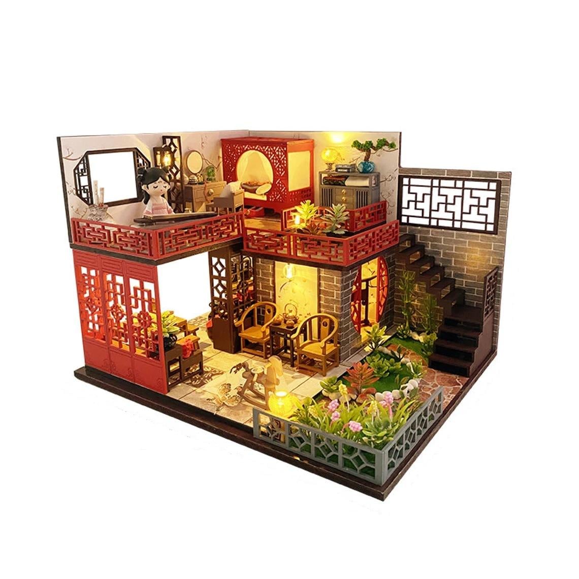 Румбокс DIY House Chinese Villa with Flowers MD-21 с куполом (1144/1)