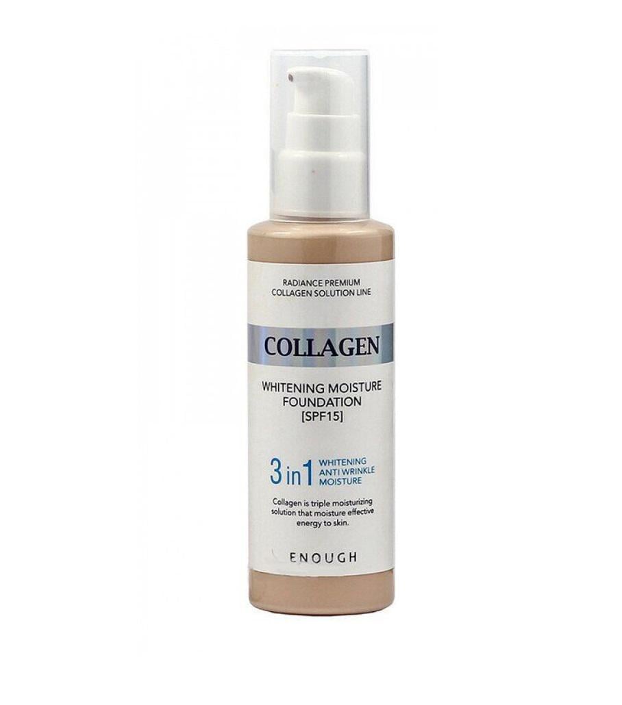 Тональный Крем для лица Enough Освещение Collagen Whitening Moisture Foundation SPF15 №21 100 мл (8809474497079)