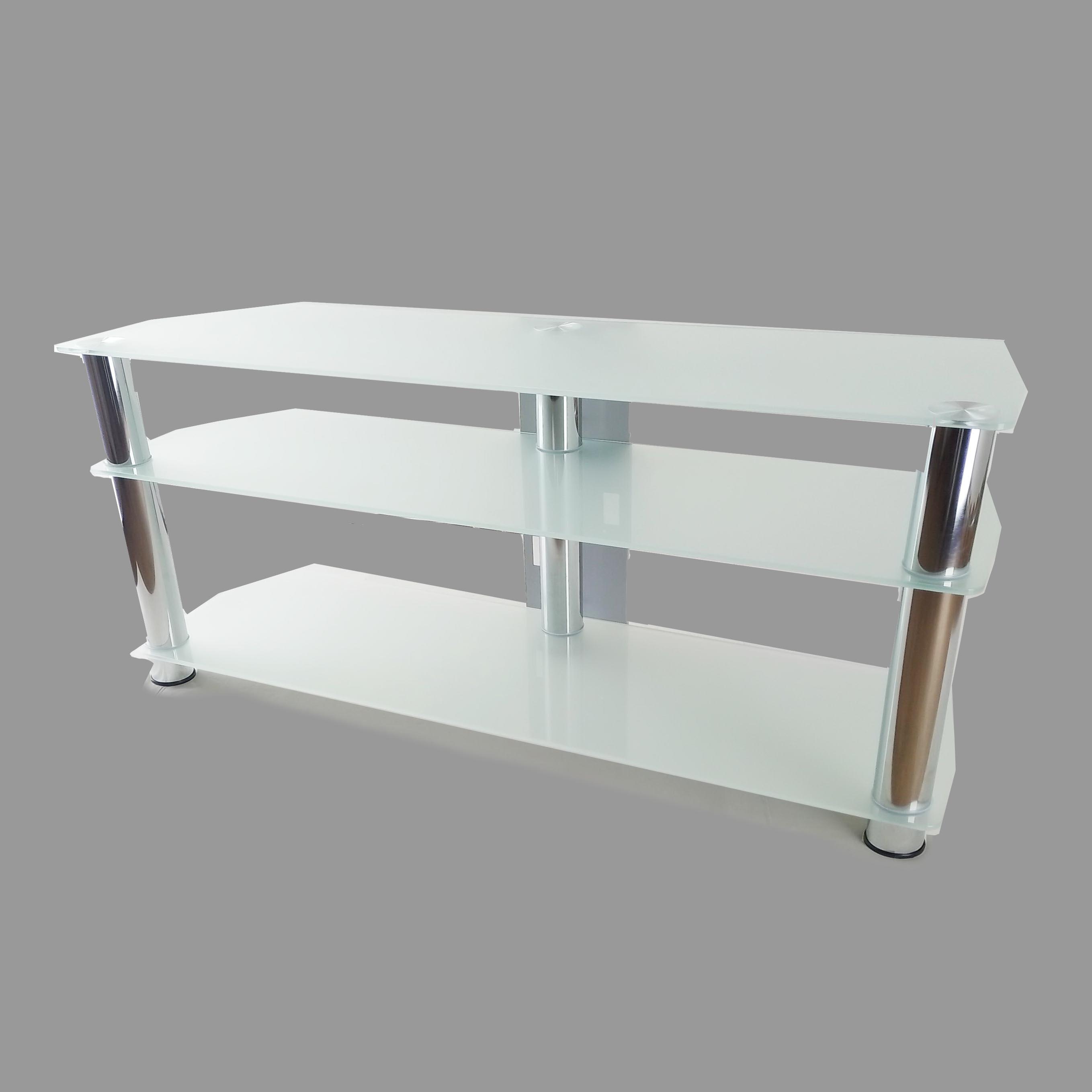 Тумба под телевизор Commus Меридиан MX Satin Chr 20-60" 1250х350х575 мм Белый/Хром(644410145) - фото 2