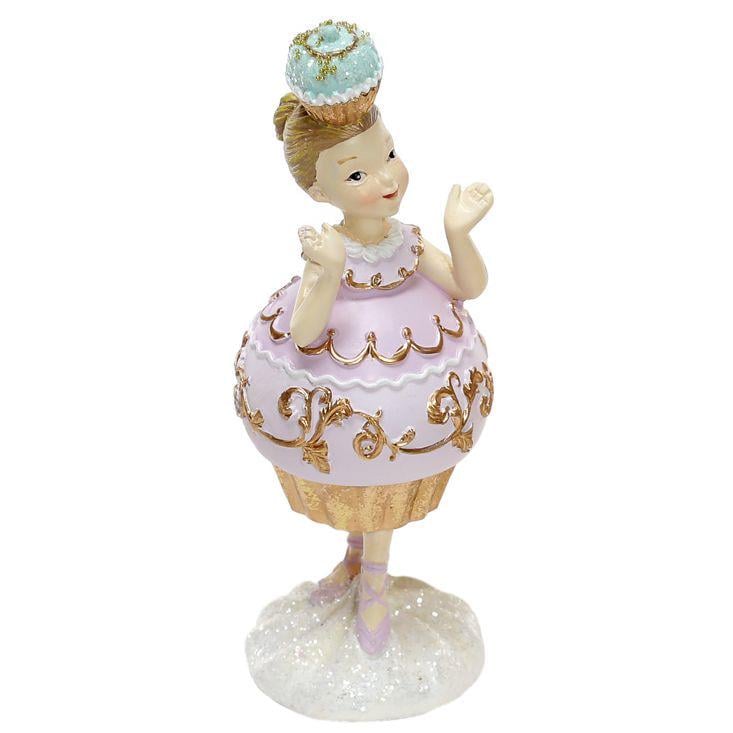 Декоративная статуэтка Bonadi Леди-капкейк 17,1 см Сиреневый (838-392)