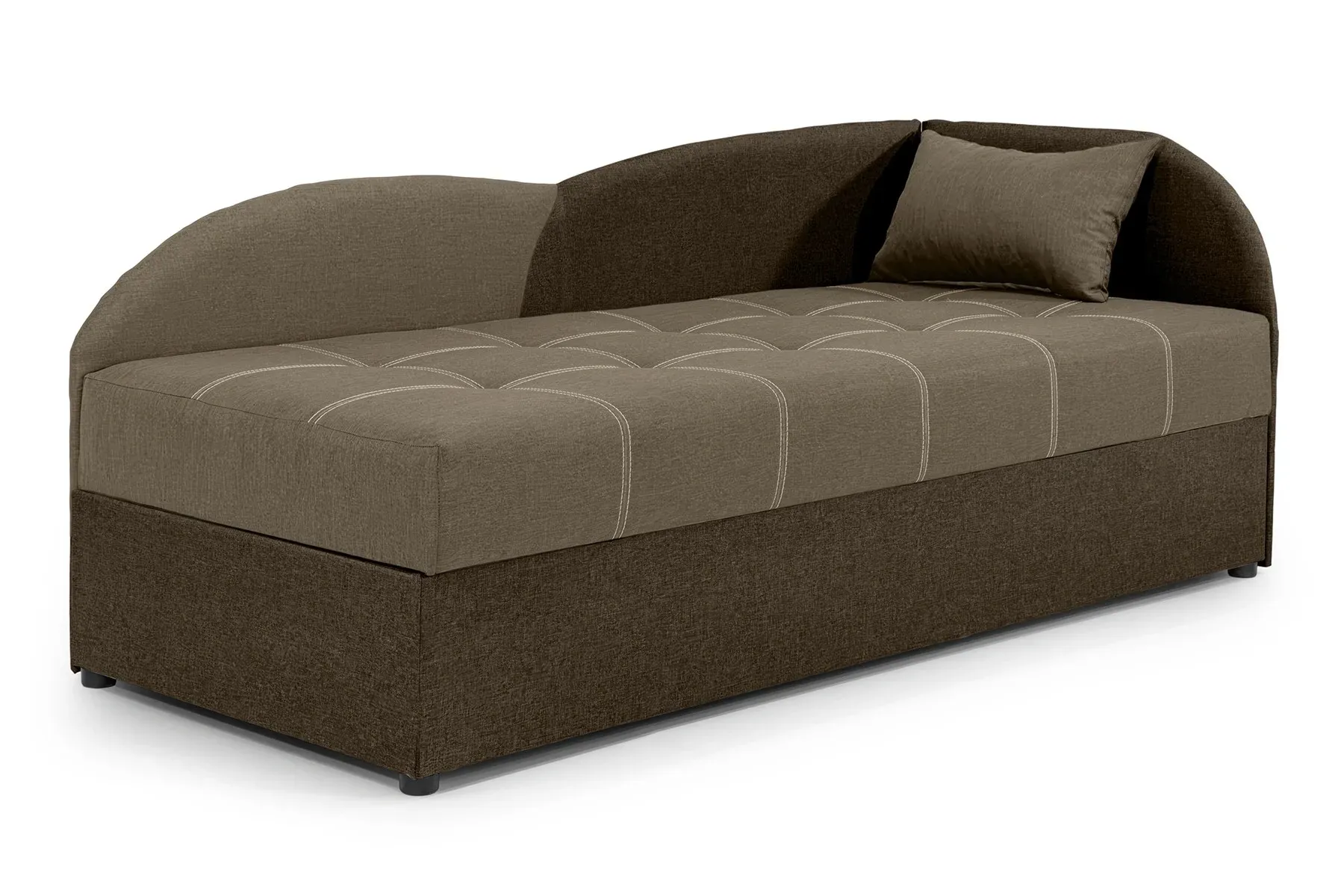 Диван-кровать Волна 198х80 см Бежевый с коричневым (28118970)