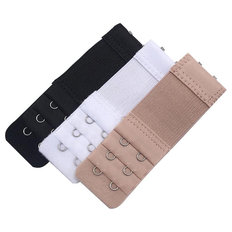 Набор расширителей для бюстгальтера на 2 крючка 3 ряда 3 шт. Черный/Белый/Персиковый (2743174646)