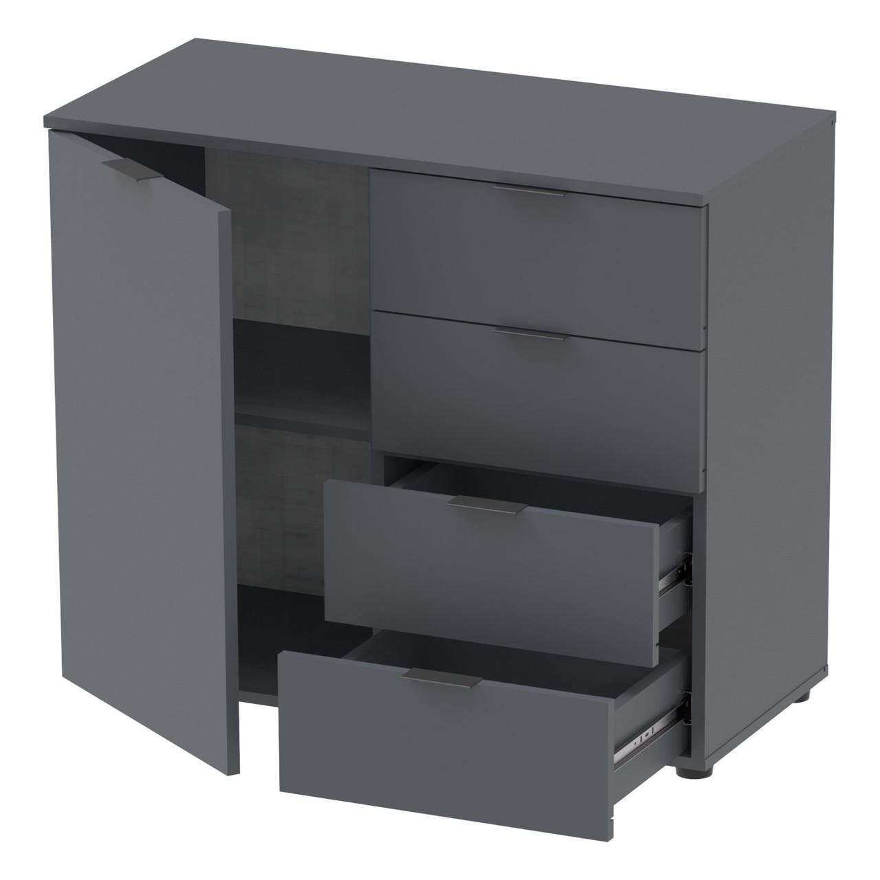 Комод в гостиную Doros Рон 1 80х38х81 см Графит (DRS-011293) - фото 4