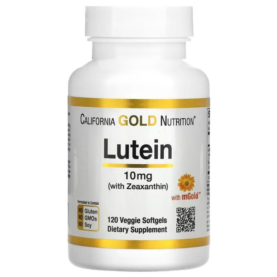 Натуральная добавка California Gold Nutrition Lutein with Zeaxanthin 10 мг 120 капсул