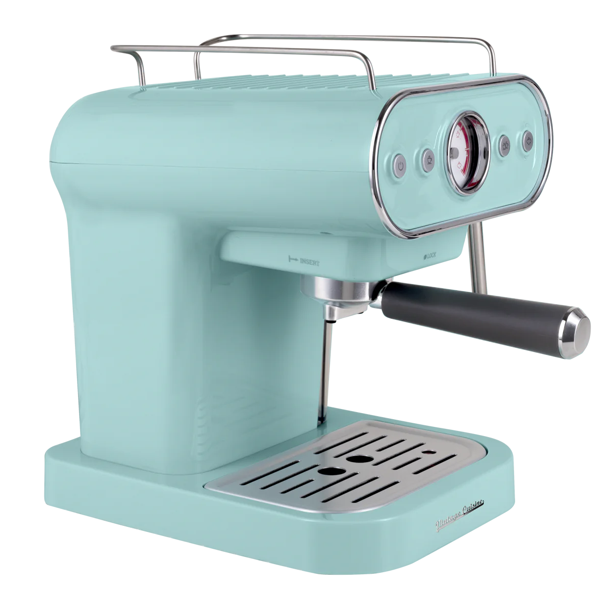 Кавомашина ріжкова Vintage Cuisine 15 бар із насадкою для спінювання 1,2 л М'ятний - фото 4 Кавомашина ріжкова Vintage Cuisine 15 бар із насадкою для спінювання 1,2 л М'ятний - фото 4
