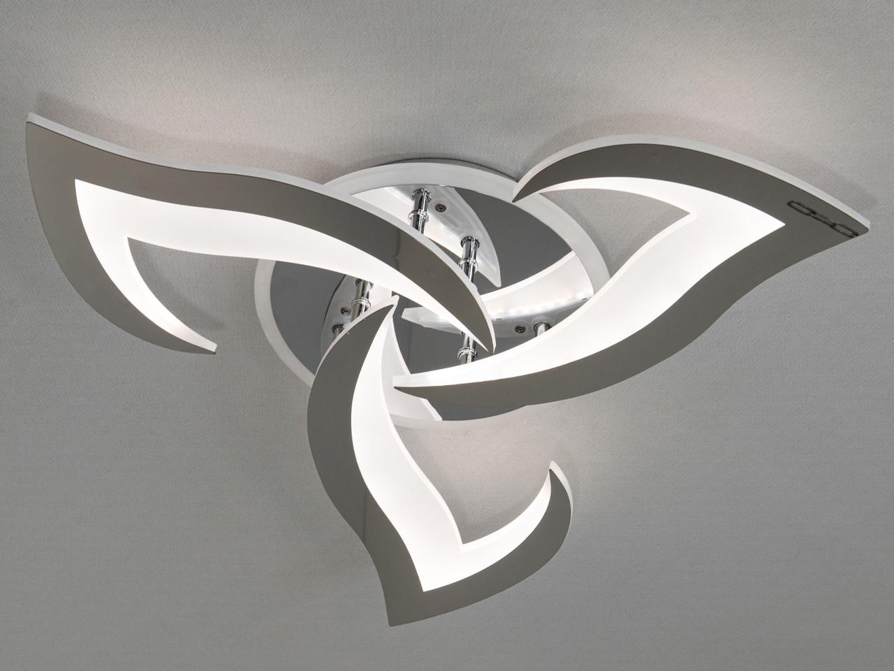 Люстра потолочная LED 8146-3HR-LS с димером 45W на 8 м2 Хром (2489048166) Люстра потолочная LED 8146-3HR-LS с димером 45W на 8 м2 Хром (2489048166)