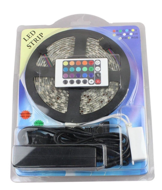 Светодиодная лента 5050 RGB от сети 5 м (3873)