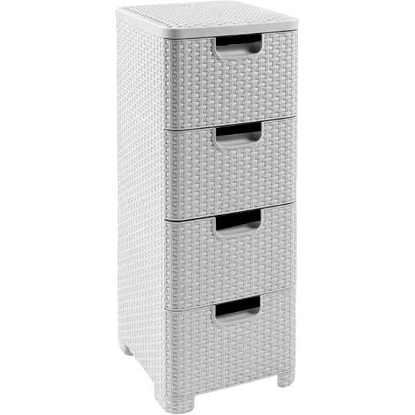 Комод пластиковый Efe plastics Brilliant на 4 ящика Белый (21553808)