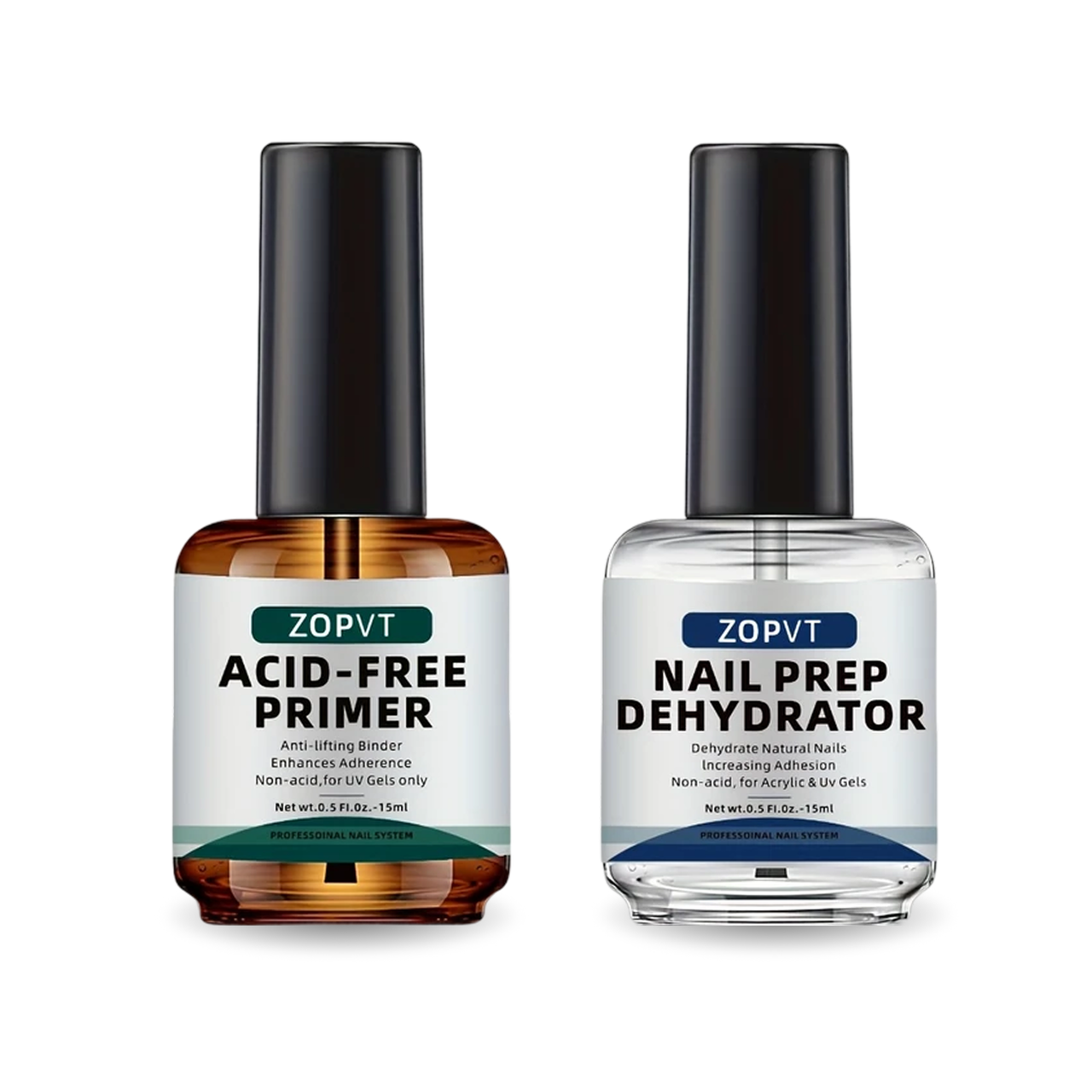 Набор для подготовки ногтей ZOPVT обезжириватель и бескислотный праймер 2x15 мл (2632570312)