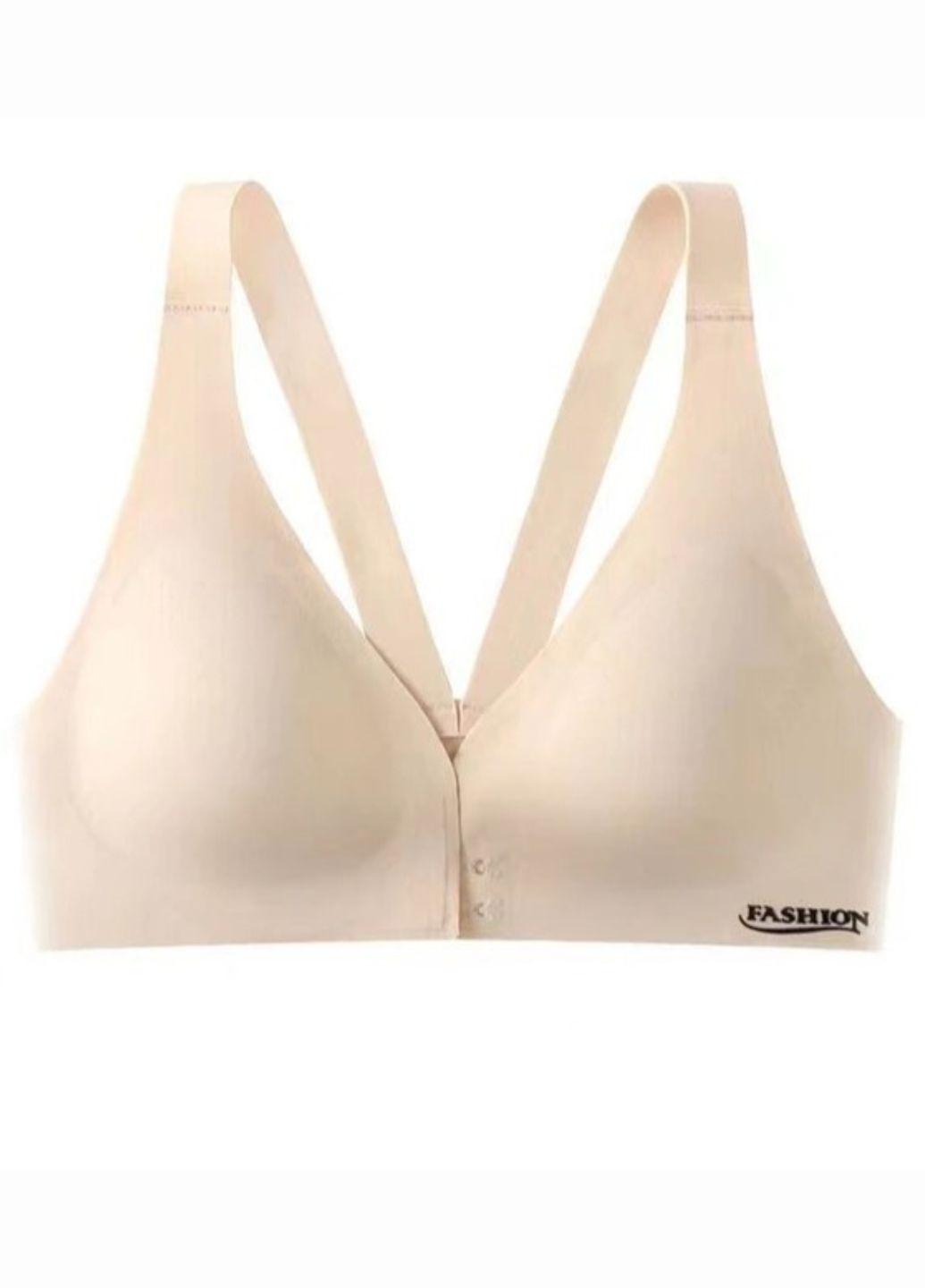 Бюстгальтер гладкий с передней застежкой Нежный XXL Бежевый (704-85-90)