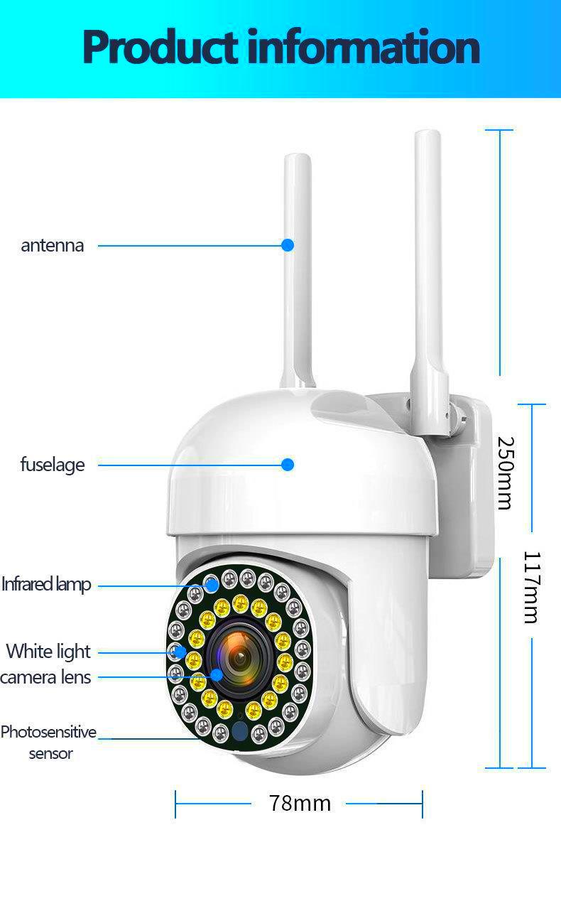 Камера відеоспостереження вулична IP WIFI 3Mp IP66 UKC T-V60 Tuya - фото 6