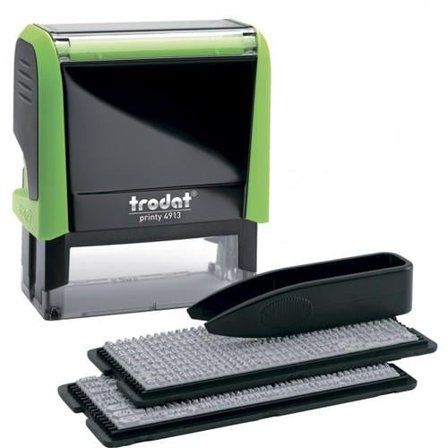 Штамп самонаборный TRODAT пластмассовый 5-и строчный Зеленый (4913/4 неон-G)
