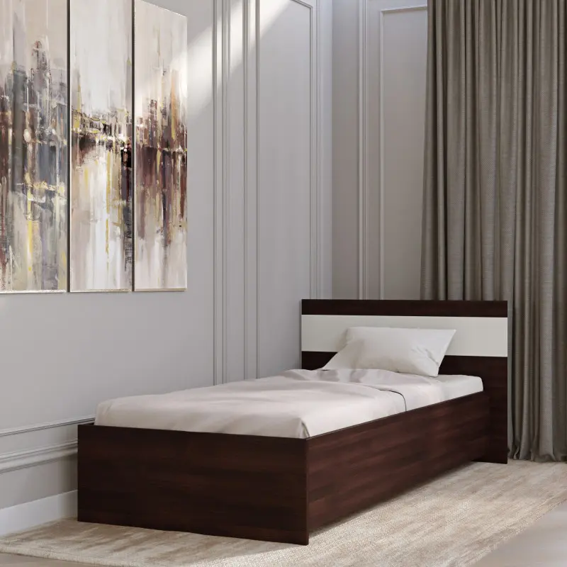 Ліжко односпальне Соната 90х200 см Венге темний/Білий (26760136) - фото 2