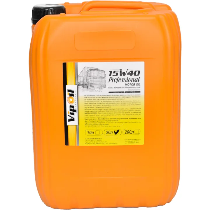 Моторное масло VipOil Professional 15W-40 20 л (0162846)