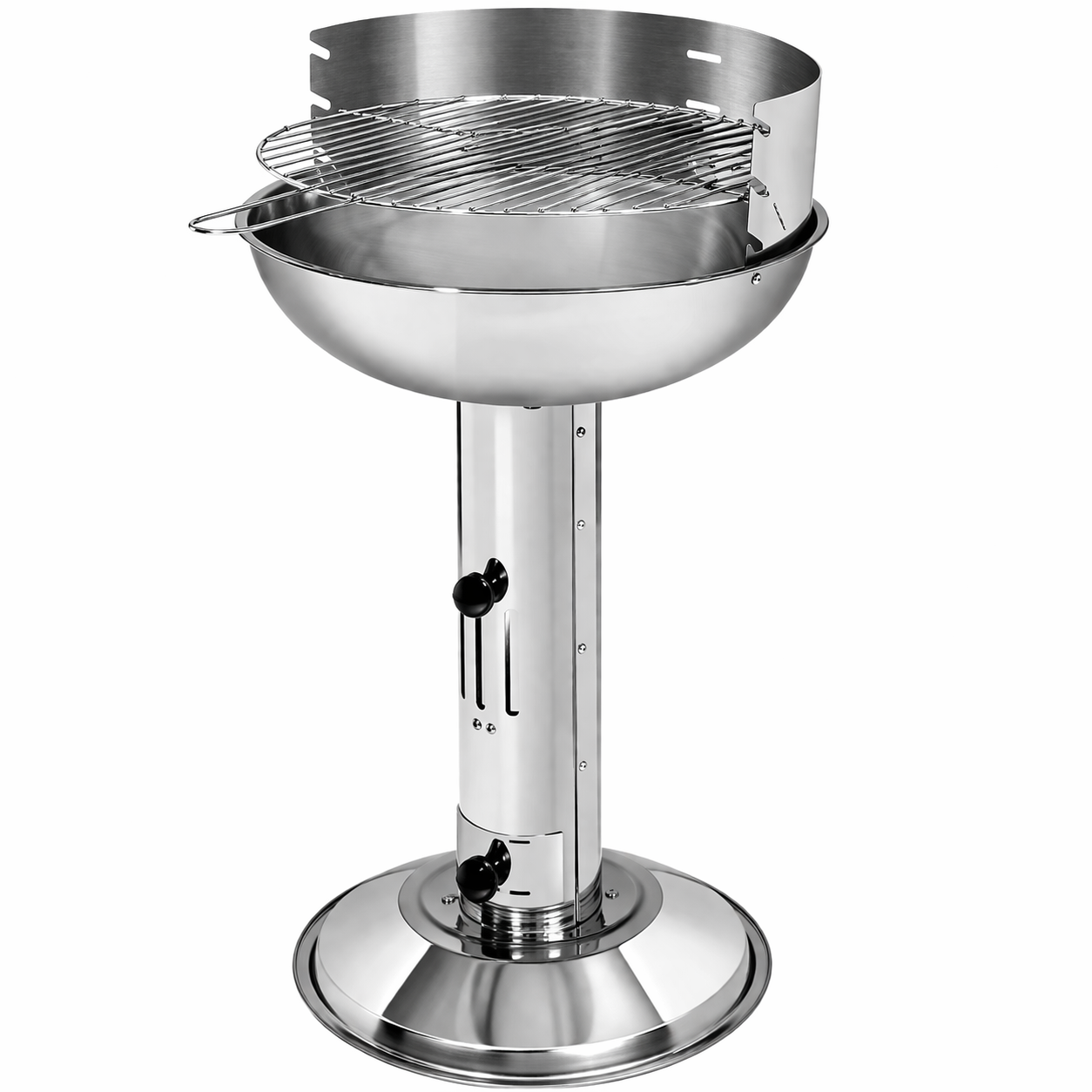 Гриль угольный колонный GRILLMEISTER нержавеющая сталь Ø 40 см 3 кг (Grill Meister)