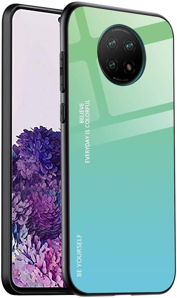 Стеклянный Чехол Glass Case для Xiaomi Redmi Note 9T Turquoise (20992-32)