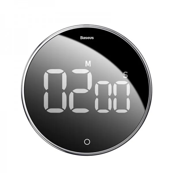 Таймер кухонный Baseus Heyo Rotation Countdown Timer ACDJS-01 цифровой магнитный Черный Таймер кухонный Baseus Heyo Rotation Countdown Timer ACDJS-01 цифровой магнитный Черный
