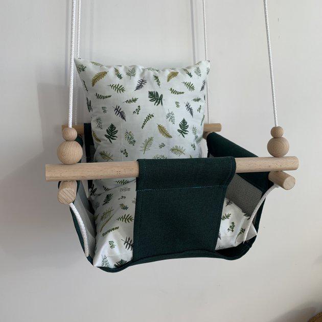 Дитяча гойдалка Infancy Папороть Темно-зелена (9900242) - фото 2 Дитяча гойдалка Infancy Папороть Темно-зелена (9900242) - фото 2