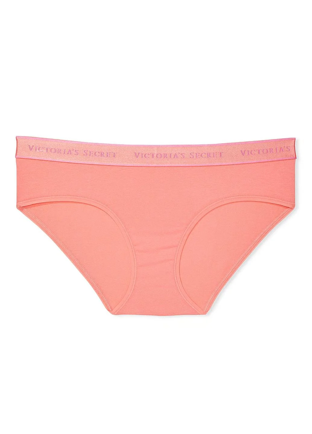 Труси Victoria's Secret Logo Cotton Hiphugger Panty M Персиковий (24240325)