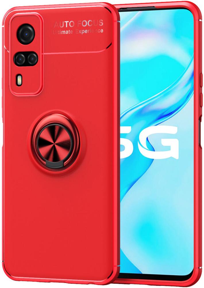 Чехол с кольцом Vivo Y31 Autofocus Red (26703-2D)
