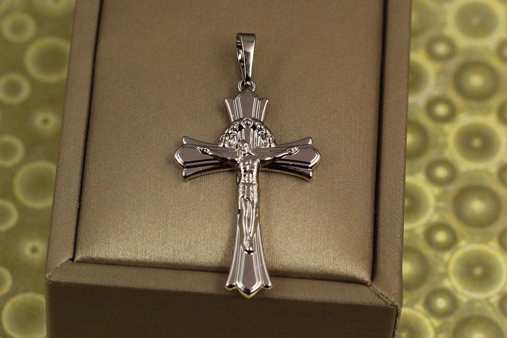 Крестик Xuping Jewelry с распятием края тюльпан 3,3 см Золотистый (2151539297)
