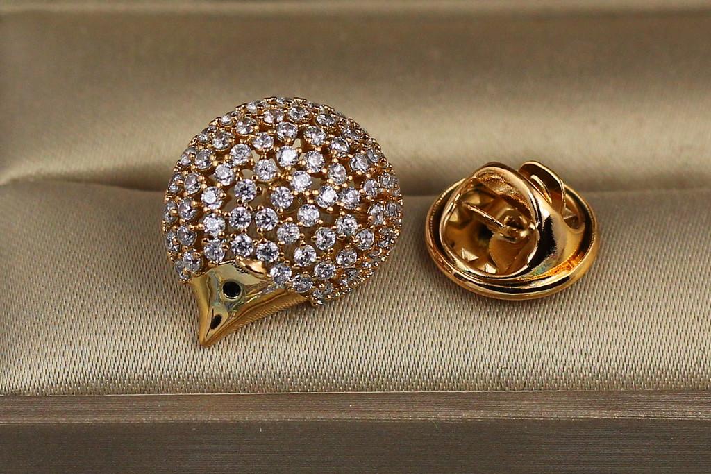 Брошь Xuping Jewelry Ежик 1,5 см Золотистый